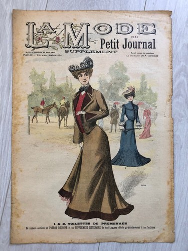 3x Revues LA MODE DU PETIT JOURNAL Année 1902 + 1 Patron 1 Cut-Out PATTERN - Foto 4 di 8