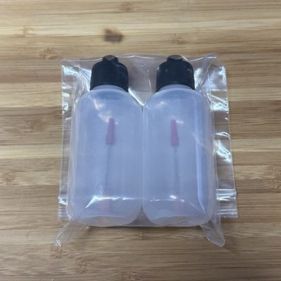 2× Liberty Products 2 oz Squeeze Bottles with 1.5  Stainless Applicators   New