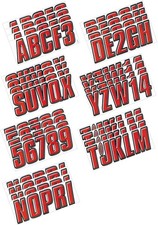 Hardline Products REBLK800 Boat Lettering 3" Registration Kit