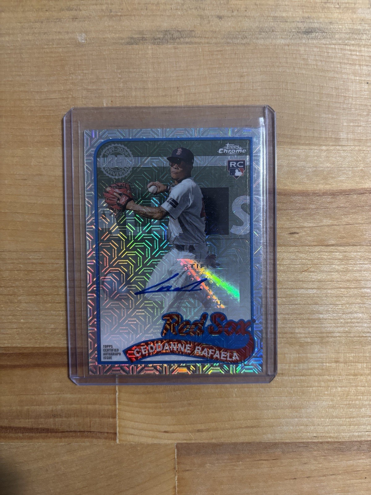 2024 Topps Series 2 Ceddanne Rafaela 1989 Topps Chrome Silver Pack Auto RC