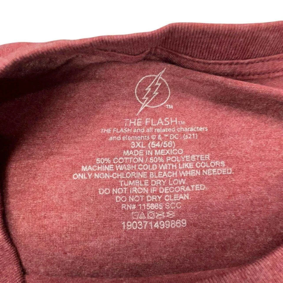 Camiseta Gráfica The Flash DC Comics Disfraz Rayo Rayo Adulto 3XL Camiseta Nueva Foto 4 de 4