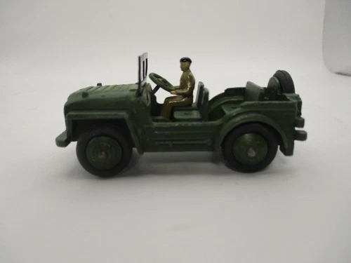Vintage Dinky Toys  #674g Austin Champ Jeep w/Driver. Detailed VG Condition.