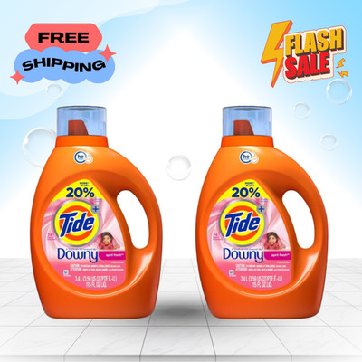 [SALE] Tide + Downy April Fresh HE Laundry Detergent 92 fl oz (2 Pack) 59 Loads