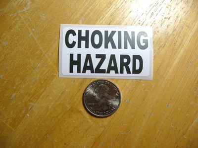 CHOKING HAZARD STICKER DECAL 1 - 50 BULK PACK FUNNY ADULT SEXY JOKE