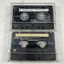 Lot Of 2 Type IV Metal Cassettes tapes Maxell MX-110 & TDK MA-110
