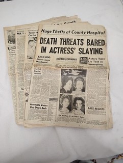 Los Angeles Herald Examiner December 2 1963 Newspaper KENNEDY ACTRSS MURDER