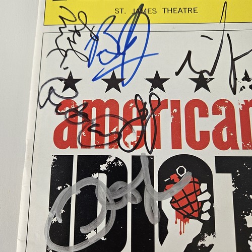 ELENCO FIRMADO AMERICAN IDIOT, PLAYBILL, TEATRO ST. JAMES, GREEN DAY MUSICAL NYC - Imagen 4 de 12