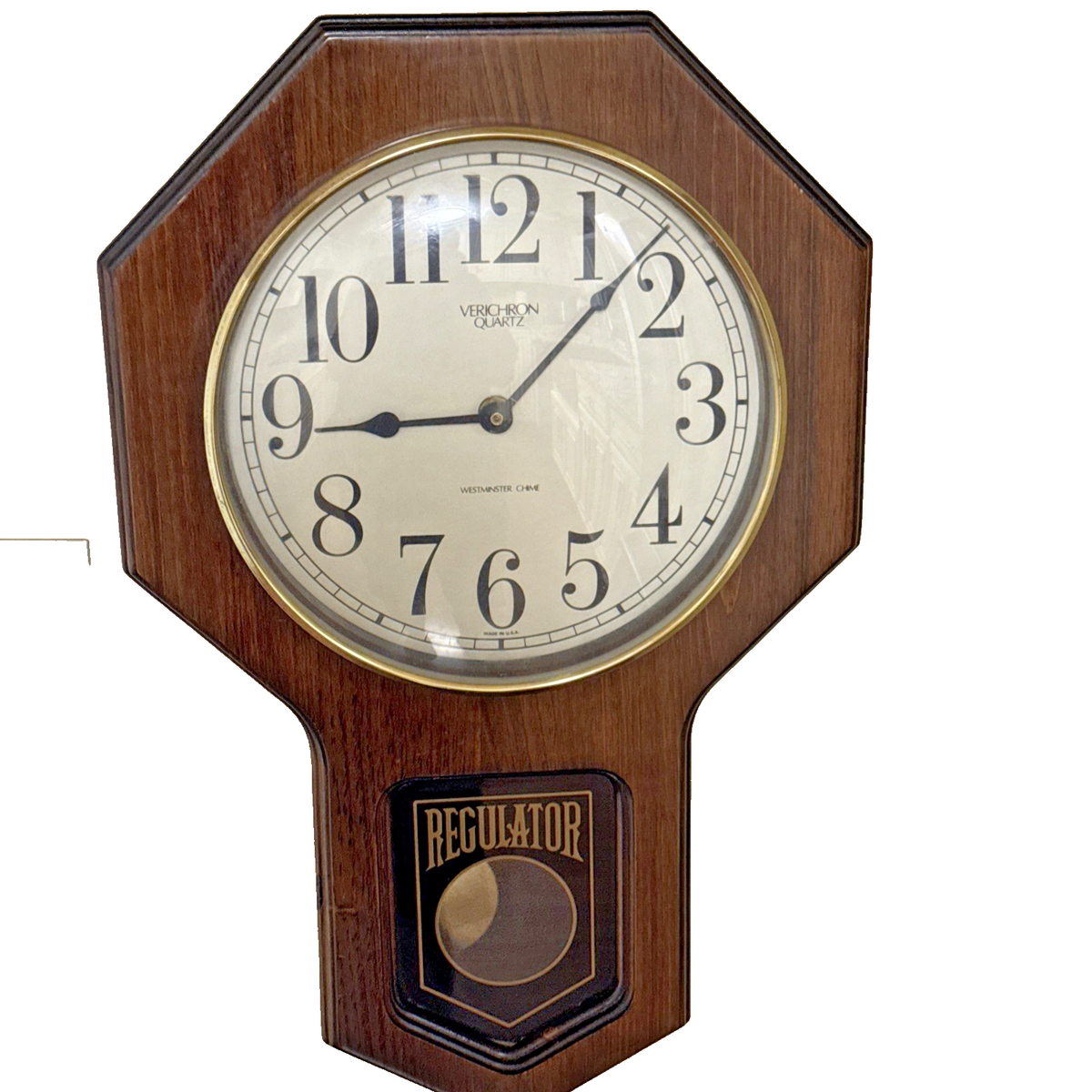 Mantel Clock Verichron Quartz Vintage VERICHRON Quartz Battery