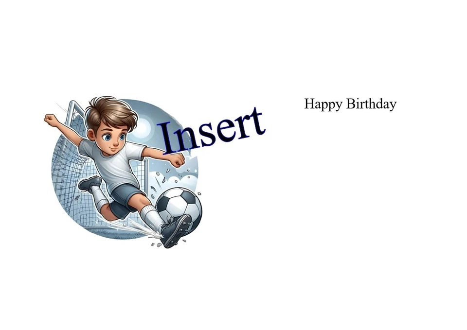 Tarjeta de cumpleaños personalizada fútbol hijo nieto sobrino amigo hermano Foto 4 de 4