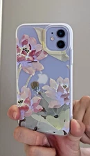 Pink Flowers Translucent Slim Cell Phone Case iPhone 16 15 14 & Screen Protector