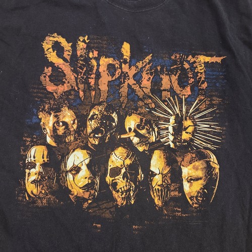 Vintage Y2K Slipknot Black Rock Concert Heavy Metal Band Promo Shirt Size XL - Picture 4 of 10