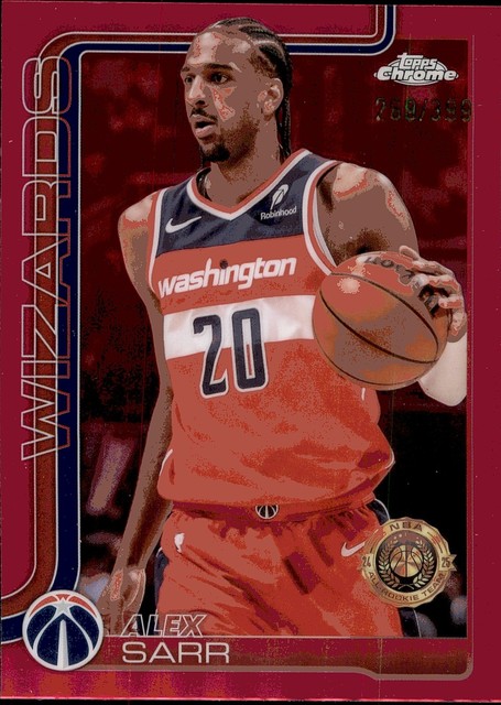 Alex Sarr 2024 Topps Chrome Red