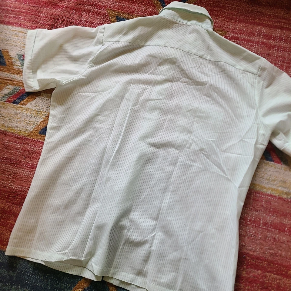 Camisa De Colección Años 80 Guayabera Haband of Paterson Tropical Cubana Abotonada Como Nueva Grn XL Foto 2 de 4