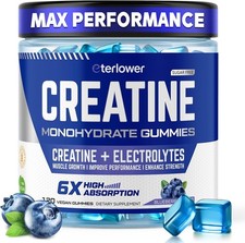 Creatine Monohydrate Gummies 5g Pre-Workout Energy Muscle Growth 120 Count