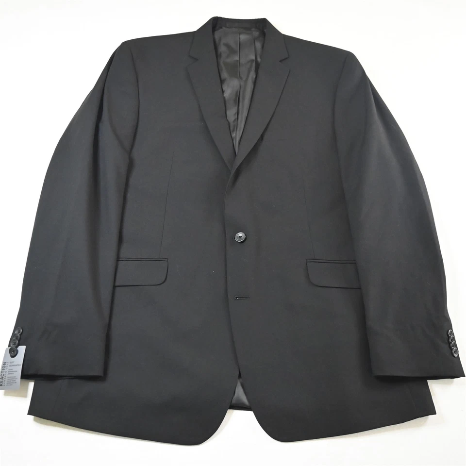 Kenneth Cole 46L 40 x 30 черный эластичной Мужская куртка брюки костюм - Изображение 2 из 4