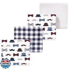 Luvable Friends Little Treasure Flannel Receiving Blankets 4pk, Playful Hands