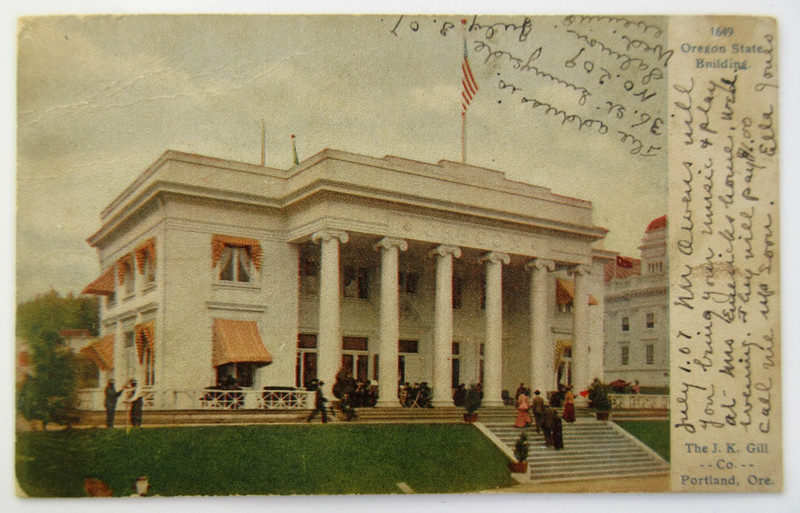 Vintage 1905 Undivided Back Postcard OREGON STATE BUILDING Lewis & Clark Expo