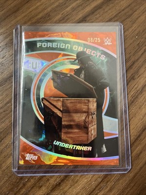 WWE Topps Universe Undertaker Foreign Objects Orange /25 #FOB-10 Fast Porto
