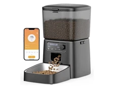 Oneisall Automatic Pet Feeder WiFi Smart App Control 4lb 15 Cup Cat Dog Food
