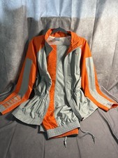 Rare Vintage Nike 1990s Tracksuit Set - Orange Gray Windbreaker Size L