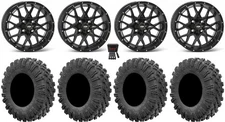 ITP Hurricane 14" Wheels Black 30" MotoRavage Tires Kawasaki Teryx Mule