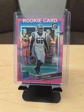 2023 Panini Donruss Optic - Rated Rookie D.J. Johnson #214 Pink Prizm (RC)