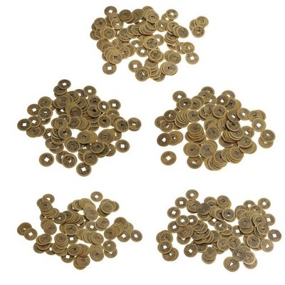 100pcs Feng Shui Münzen Fortune Münze 23mm Messing Geld Münze