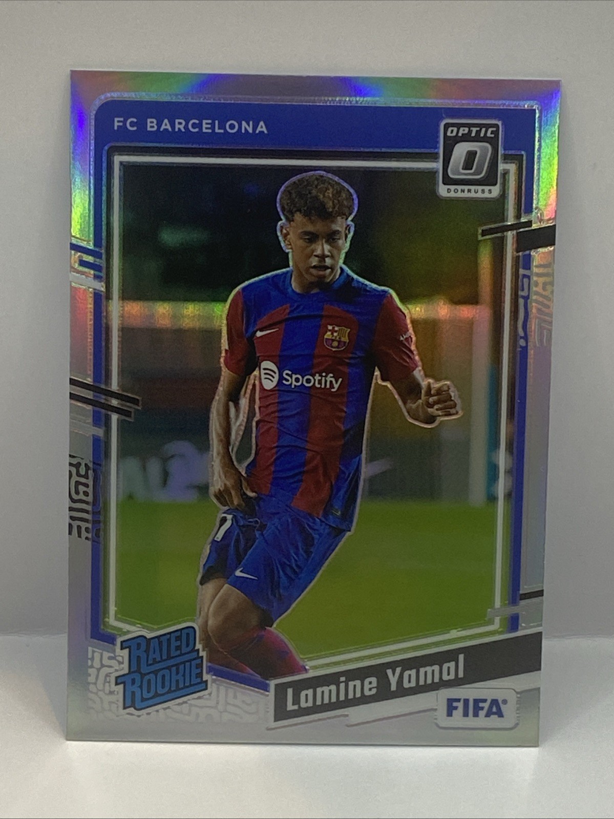 2023-24 Panini Donruss Optic FIFA Lamine Yamal Holo Silver Rated Rookie RC #177