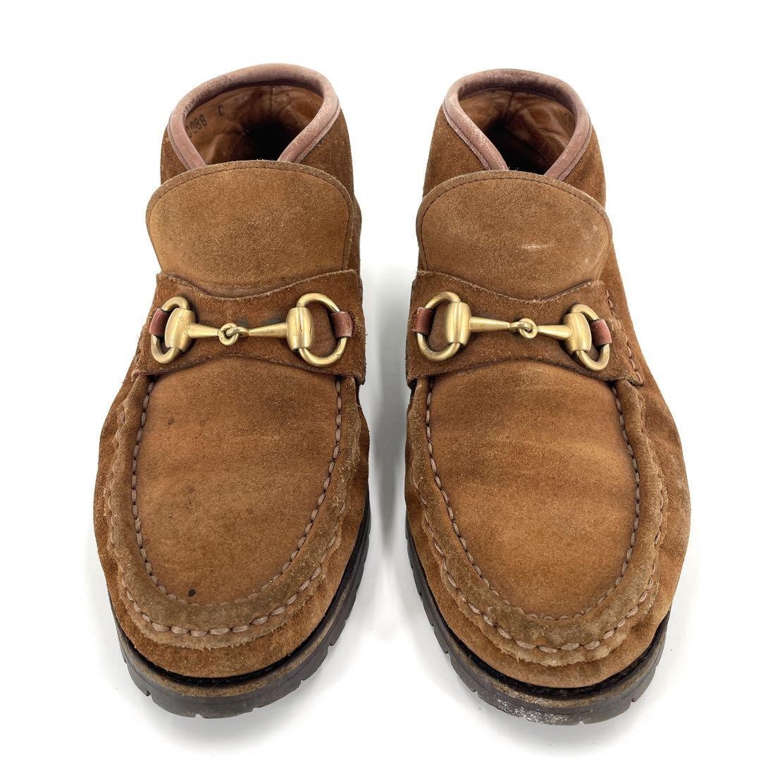 GUCCI Boots Heel Horsebit Suede Brown EU36/US6 113183c thumbnail 22