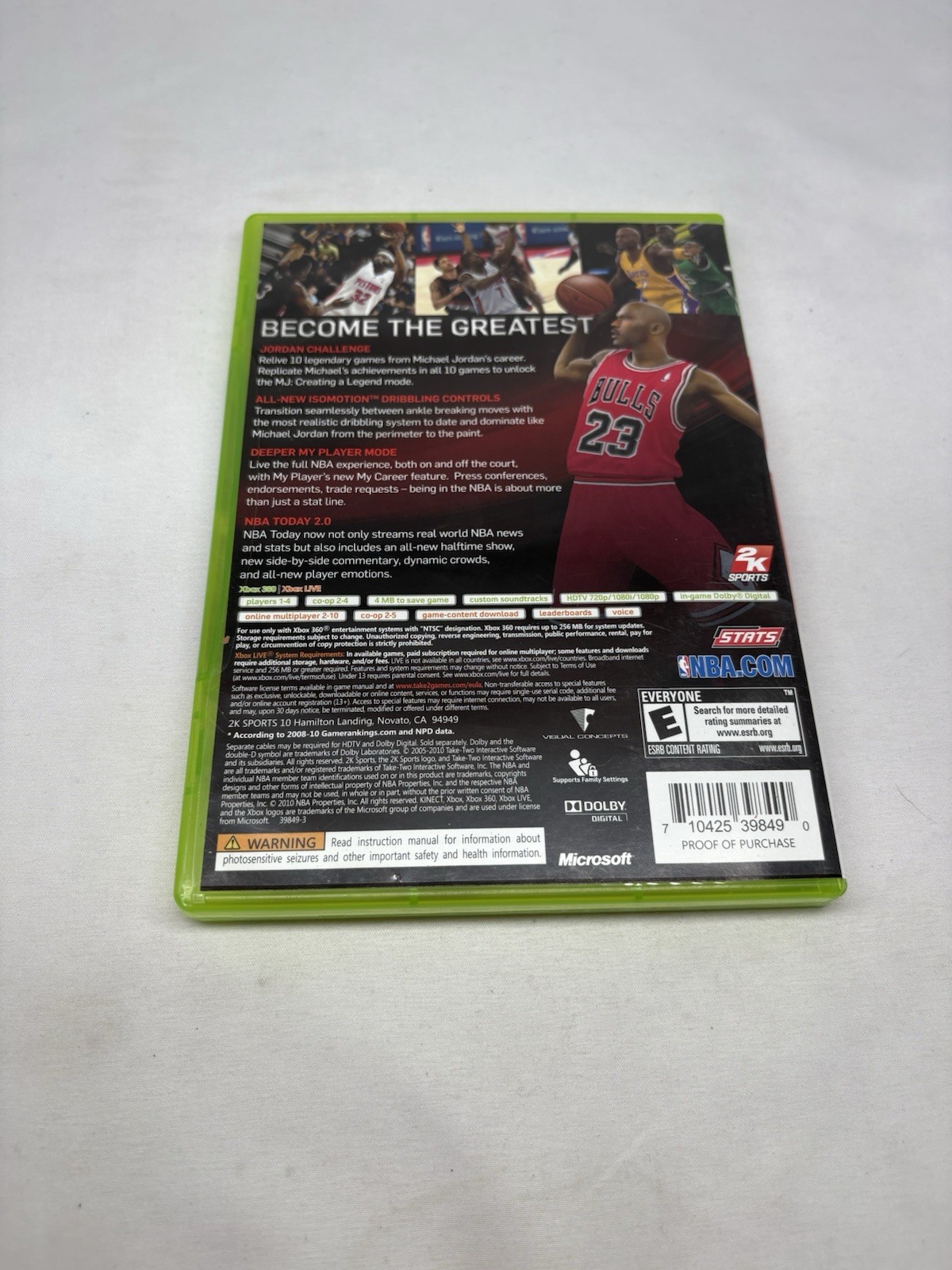 NBA 2K11 (Xbox 360, 2010) Complete Tested Working - Michael Jordan Chicago Bulls thumbnail 2