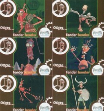 Robots Movie Fender Bender Embossed Chase Card Set 6 Cards