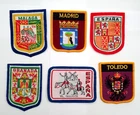 6 x Spain Spanish Souvenir Tourist Badges Patches. Granada Madrid Malaga Espana