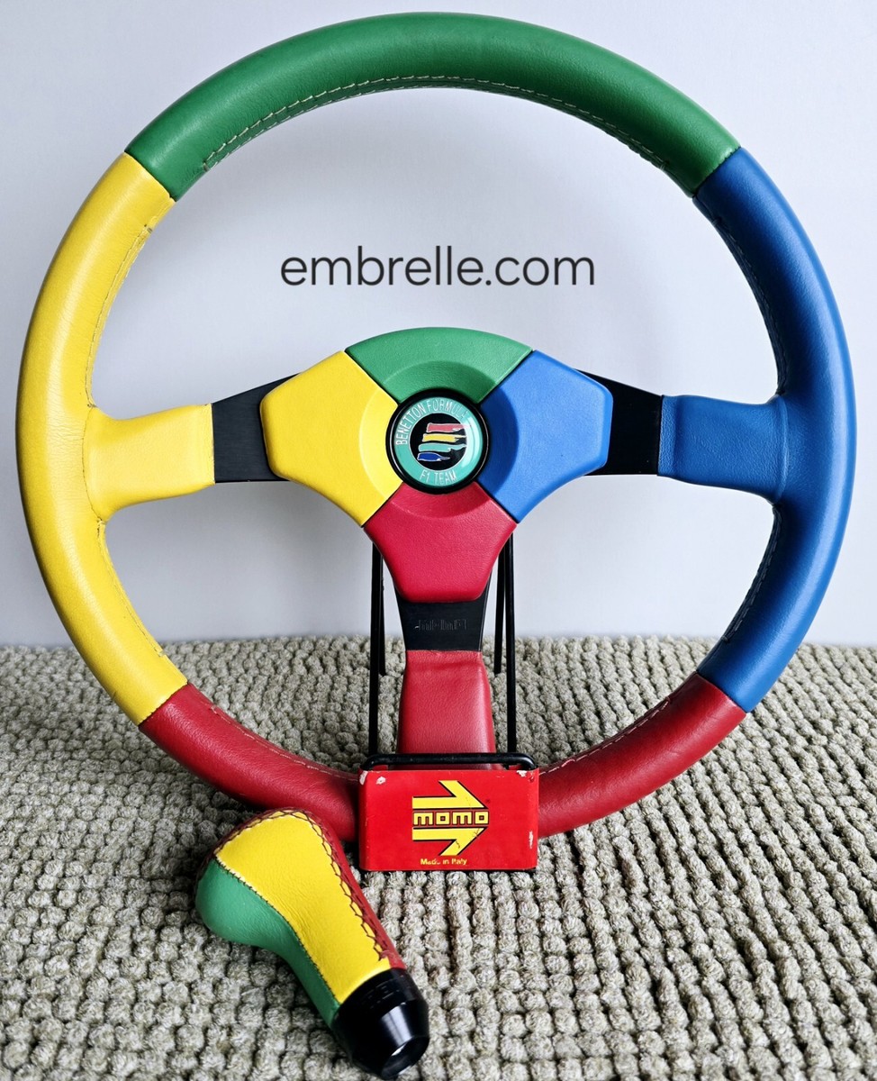 MOMO Benetton Harlequin F1 formula1 leather steering wheel