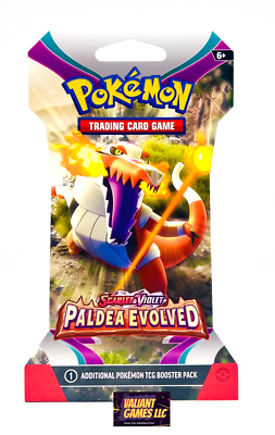 Pokemon Scarlet & Violet Paldea Evolved Skeledirge Sleeved Booster Pack Sealed Pokemon Scarlet & Violet Paldea Evolved Skeledirge Sleeved Booster Pack Sealed