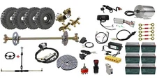 60V 2500W Electric Motor Rear Axle 6" Wheels Kit For Quad ATV Go Kart Golf Cart