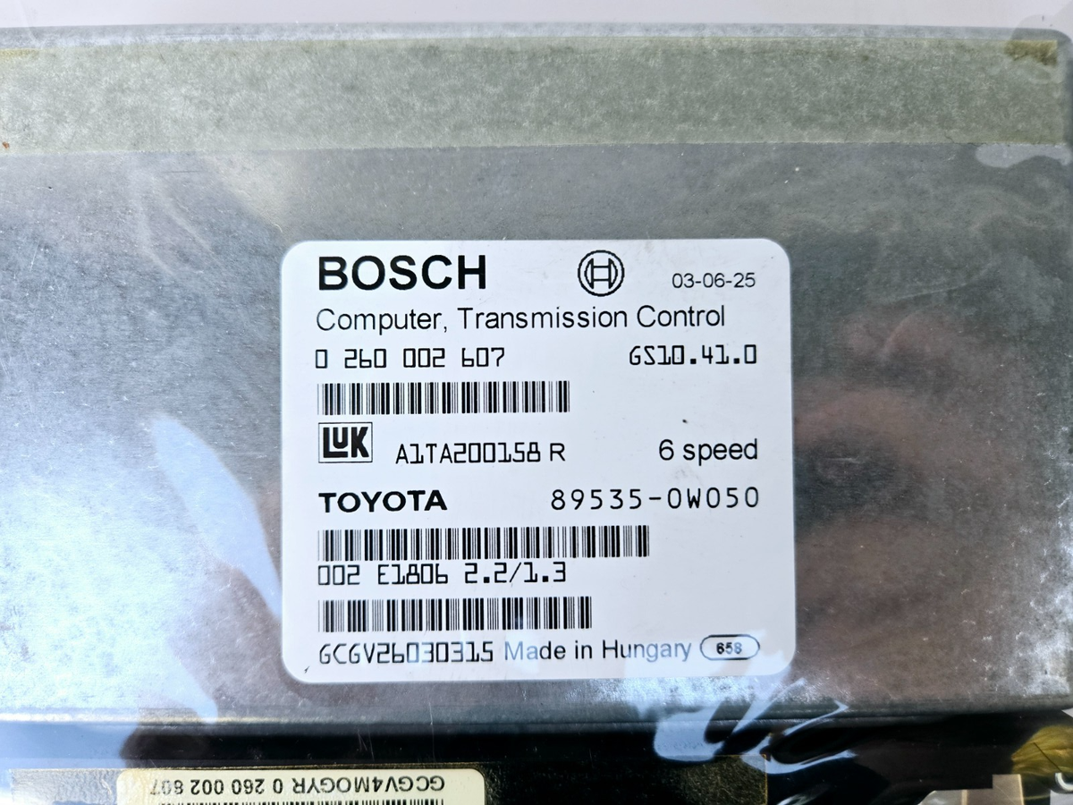 OEM Toyota Mr2 Spyder Mrs 6spd SEQ Transmission Control Unit OEM Toyota Mr2 Spyder Mrs 6spd SEQ Transmission Control Unit