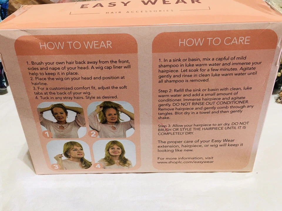 FÁCIL DE USAR Peluca de Pelo Recto Rojo Marrón Estilo Donna Ligero Moda Disfraz Foto 3 de 4