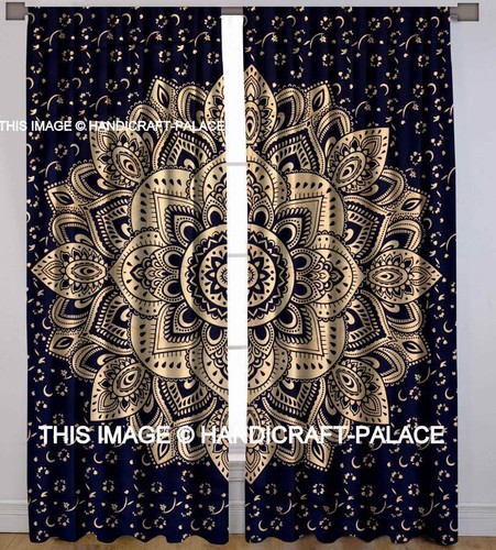 Mandala de India Cortina Puerta Algodón Tapiz Hippie Decoración Ventana Pared - Imagen 28 de 29