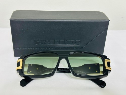 Cazal Sunglasses Black & Gold Frame Green Lens Tinted Men's Women's Eyewear - Picture 4 of 9