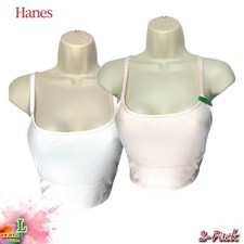NWT Hanes Women's 2-Pk. Size L Originals Ultimate Longline Bralette DHO104