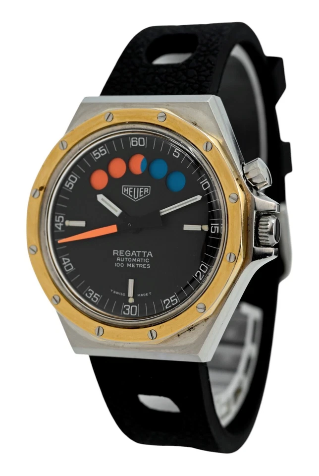 Early Heuer 40mm Hombre Regata Automático Cronógrafo Lemania Cal 1345- Ref: 134.505! Foto 4 de 4