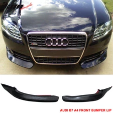 Fits 06-08 Audi A4 B7 Euro Style Front Bumper Lip Spoiler Splitters 2PC - PU