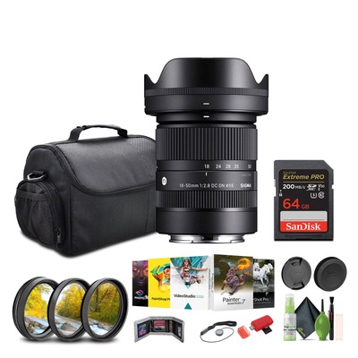 Sigma 18-50mm f/2.8 DC DN Contemporary Lens for Canon RF + Bundle