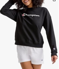 Women's Champion Powerblend Fleece Boyfriend Sweatshirt, X-Small, NEW no tags