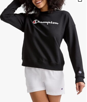 Women's Champion Powerblend Fleece Boyfriend Sweatshirt, X