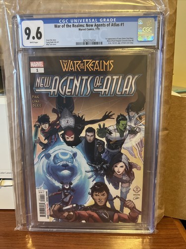 🔥 WAR OF THE REALMS NEW AGENTS OF ATLAS #1  MARVEL,2019 1ST APPEAR 🔥 CGC 9.6
