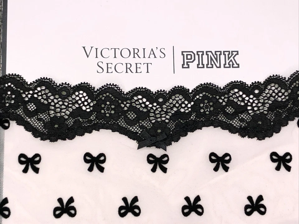 Victoria's Secret Tease NWT XL Pink Cheeky Panty Sheer Mesh Lace Bow Sexy - Image 2 of 4