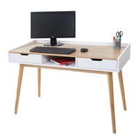 Schreibtisch HWC-A70, Computertisch BüRotisch, 120X55Cm MDF Esche-Optik