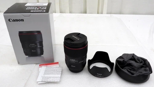 Canon EF 35mm F/1.4L II USM Lens With Case & Hood New Open Box