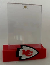 Set of 2 ~ Kansas City Chiefs red Trading Card Display Stands for One Touch